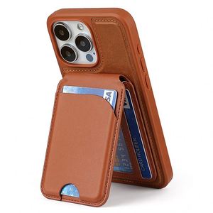 Portable Fashion Business Magnetic Credit <b>Card</b> <b>Holder</b> <b>Wallet</b> PU Material Phone Stand ID <b>Card</b> Pocket Compatible MagSafe Hardware - Product Image 2