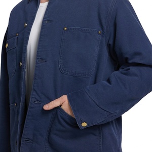 <b>Jacket</b> Factory Custom logo Multi-pockets Cargo <b>Jacket</b> Men Casual Heavy Duty Navy <b>Canvas</b> <b>Jacket</b> - Product Image 6