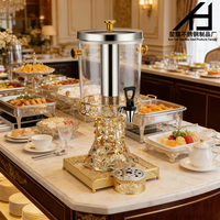 Distributeur de jus en acier inoxydable pour hôtels et traiteurs, 8L, distributeur de boissons froides en libre-service avec robinet pour buffet, mariage