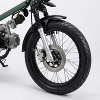 Sepeda Motor Mini Retro 49cc 4-Tak Berbahan Bakar Gas, Sepeda Bermotor, Moped Suspensi Penuh, Sepeda Jalanan Bertenaga Gas, Sepeda Pit Off-Road