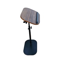 Mesa de Noche Reversible de Altura Ajustable, Mesa Auxiliar para Sala de Estar, Mesa de Centro para Sofá, Escritorio para Computadora en Casa, Mesa Pequeña para Balcón, Superficie de Madera MDF