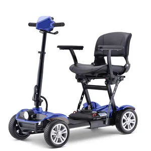 新设计可伸缩车架电动机动滑板车快速折叠残疾人旅行便携式机动滑板车