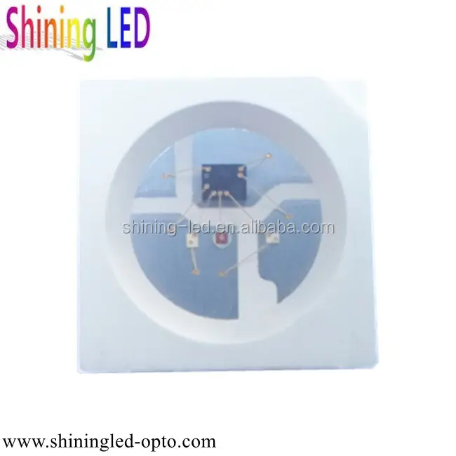المدمج في سائق IC نقطة التحكم LED حبيبات مصباح مستديرة متفاوتة الأحجام كامل اللون رقاقة SK6812HV-4P/SK6813HV-09-6P 5050 RGB SMD LED DC 12V