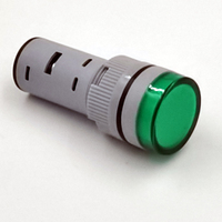 Lampe indicatrice de puissance de type SMD AD16-16DS avec LED RGB de 16 mm, indice de protection IP44, certifiée CE, AC/DC 12V-380V, vert/bleu/jaune