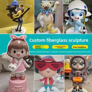 Sculpture de dessin animé personnalisée, mascotte animale pour centre commercial extérieur, décoration de cour avec protection solaire - Product Image 2