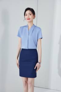 Chemise d'été à manches courtes pour femme, idéale pour les caissières, les gestionnaires de restaurants, les employés de banque et les employés de bureau - Product Image 6