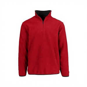 Sudadera de Forro Polar Roja para Hombre con Cierre de Cremallera, Cuello Alto, Corte Regular, Estilo Casual de Primavera, Estampado con Bordado 3D - Product Image 2