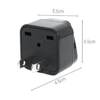 Adaptateur de prise électrique universel Cantell 10A, adaptateur de voyage 2 broches pour convertir les prises US/UK/EU en US