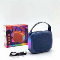 Mini enceinte portable RGB avec lumière LED, carte TF, radio FM et USB pour ordinateur, téléphone portable et utilisation en extérieur