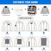 Veste grunge à col cheminée, fermeture à boutons-pression, fermeture éclair intégrale, 100 % polyester, coupe ample et décontractée, fabricant, faible MOQ, logo personnalisé