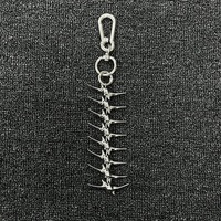 Porte-clés en forme d'écailles de dragon, accessoire de mode streetwear à suspendre à la taille
