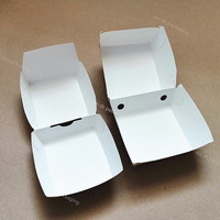 Caja de Hamburgo de papel de cartón de calidad alimentaria en relieve y con revestimiento UV para hamburguesas laminado mate para una mejor durabilidad