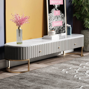Plateau en marbre et tissu de style de luxe <span class=keywords><strong>pour</strong></span> chambre à coucher, jambes en acier inoxydable, coiffeuse, design, meubles d'hôtel, 1 pièce - Product Image 5