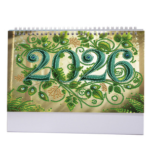 Carta del calendario con pittura a diamante animale 2026-12 pagine con disegni di gufo, <span class=keywords><strong>pavone</strong></span>, farfalla, lupo e cavallo - Product Image 6