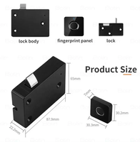 Best Sales Hochwertiges Smart Fingerprint Schubladen schloss ABS Electric Fingerprint Cabinet Lock Smart Home Cabinet Lock