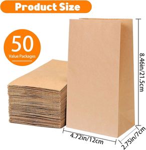 Custom Luxury Food Grade Recycled Brown Kraft <b>Paper</b> Bags Full Color Logo Printing <b>Biodegradable</b> Compostable for Candle Packaging - Product Image 2