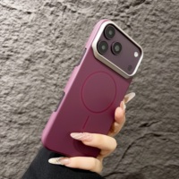 Coque de téléphone en PC rigide magnétique givrée pour iPhone 11 12 13 14 15 16 17 18 Pro Max, compatible avec la charge sans fil, fine et protectrice