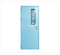 Porte en acier durable sur mesure pour hôpitaux, écoles et salles blanches, avec verre intérieur – Vente en gros