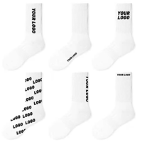 Chaussettes en coton côtelé rayées avec logo personnalisé Glacier pour hommes et femmes, chaussettes de sport athlétiques, design personnalisé