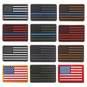 Màu sắc khác nhau Cờ Mỹ PVC Huy hiệu các bản vá lỗi thêu móc và vòng lặp cho quần áo chiến thuật các bản vá lỗi - Product Image 1
