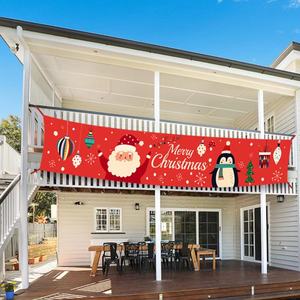 Feliz Navidad banner decoración tirar banderas, fiesta de Navidad decoración hogar pared - Product Image 2