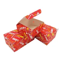 Boîtes en papier jetables universelles blanches, nouveau design, personnalisées pour hamburgers, poulet frit, ailes de poulet, résistantes à la graisse, pour pop-corn