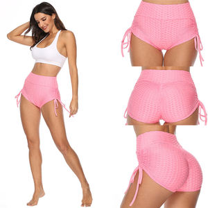 Summer Cycling Biker Women High Waist Drawstring Sports Shorts Breathable Butt Crack Push up Short Legging <b>Tights</b> - Product Image 2