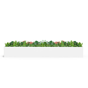 Modern Fiberglass Planter <b>Square</b> Outdoor Flower <b>Pot</b> For Shopping Mall Greenery Landscape - Product Image 1