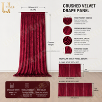 Uvenue Panneau de rideau de fond en velours froissé de luxe pour la décoration de réceptions de mariage, banquets, scènes, galas et événements