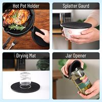 Support de casserole en silicone moderne antidérapant, écologique et durable, vente en gros, vaisselle de cuisine, dessous de plat, sous-verre, tapis chauffant