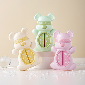 <b>Bear</b>-Shaped Baby Bath Thermometer <b>Pink</b> And Yellow For Measuring Water Temperature Regular Size Pp Material - Product Image 2