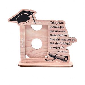 Supplier Inspirational <b>Graduation</b> Wooden <b>Frame</b>, Motivational Quote Photo Stand, Unique Keepsake Award for Study Camp & Students - Product Image 3