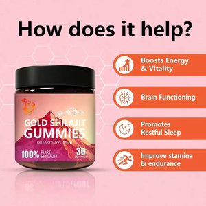 Gomitas de Shilajit del Himalaya Doradas al por Mayor de Fábrica con Miel, Gomitas de Shilajit para la Función Cerebral - Product Image 6