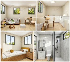 Maisons Conteneurs de 20 Pieds Petites Maisons sur <span class=keywords><strong>Remorque</strong></span> Maisons Préfabriquées Modulaires avec 2 ou 3 Chambres - Product Image 3