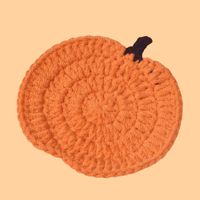 Sous-verres citrouille transfrontaliers Halloween faits main au crochet et au tricot, accessoires décoratifs DIY, articles et ornements, vente en gros