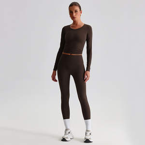 Conjunto de Ropa Deportiva para Mujer, Estilo Simple y Orgánico, para <span class=keywords><strong>Yoga</strong></span>, Fitness y Running - Product Image 6