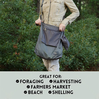 Sac de cueillette Mydays en maille durable et réutilisable pour la récolte de fruits, morilles et champignons, avec sangle réglable