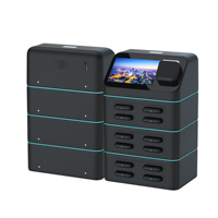 Borne de recharge rapide à 12 emplacements pour location de panneaux publicitaires personnalisés, partage de batteries externes, distributeur automatique, station de charge de téléphones portables, microphone