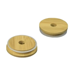Gobelet en <span class=keywords><strong>verre</strong></span> borosilicate réutilisable en bambou personnalisable <span class=keywords><strong>avec</strong></span> couvercle et <span class=keywords><strong>paille</strong></span>, design moderne, résistant à la chaleur et au froid, 12 oz/16 oz - Product Image 6