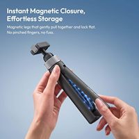 Mini trépied ULANZI MT95 pour Action 5 Pro/4/3/Osmo 360 |   Trépied 3-en-1 en aluminium à tête sphérique double 360° à dégagement rapide magnétique