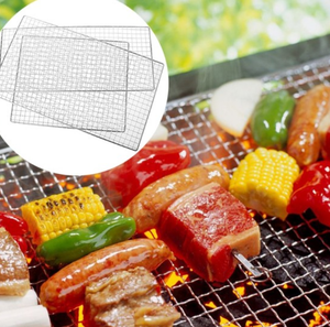 Grilles de barbecue au charbon de bois de haute qualité, résistantes au feu, en maille ronde, en acier inoxydable 304 soudé, couleur argent - Product Image 3