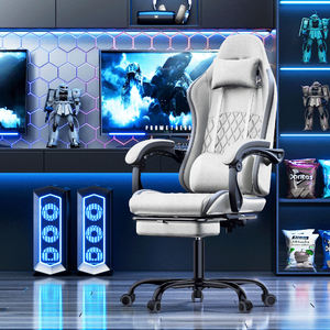 AJUNION kursi Gaming ergonomis dengan sandaran kaki, kursi Gaming komputer pinggang pijat, kain balap ergonomis dapat disesuaikan - Product Image 5