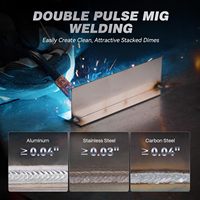 Machine à souder MIG à double impulsion ARCCAPTAIN 205A, soudeuse à l'aluminium MIG205DP PRO, équipement de soudage à l'arc à inverter