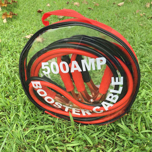 Cable de Arranque Jiayan de 500 Amperios, Cable de Batería Redondo, Cable de Arranque de Emergencia, Estuche de Tela Oxford Roja - Product Image 4