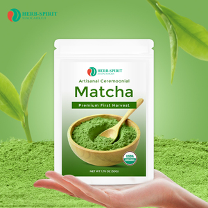 <span class=keywords><strong>Matcha</strong></span> en Polvo 100% Orgánico de Grado Ceremonial, 50g, Porciones de <span class=keywords><strong>Té</strong></span> Verde de Primera Cosecha en Bolsa de Marca Blanca - Product Image 1