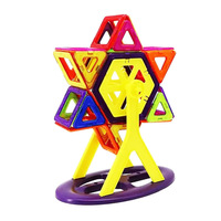 Ensemble de tuiles magnétiques 3D Wellbbplay de 128 pièces, briques de construction creuses pour enfants, jouet éducatif STEM