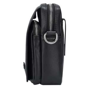 Bolsa de Cintura Deportiva de Cuero Genuino Negro Personalizada, Bolsa de Cintura de Cuero Vacuno Real - Product Image 6