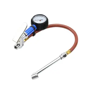 Cheap Professional Tire Pressure Gauge With Hose And Dual Head Air Chuck Custom American Tire Pressure Gauge