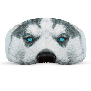 Ski Goggle Cover With Snow Mountain Print One Size Nylon Lens Protection Storage Case - Product Image 2