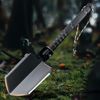 Pelle de survie portable en acier à haute teneur en carbone, outil de tranchette compact pour le camping, la randonnée et le creusement